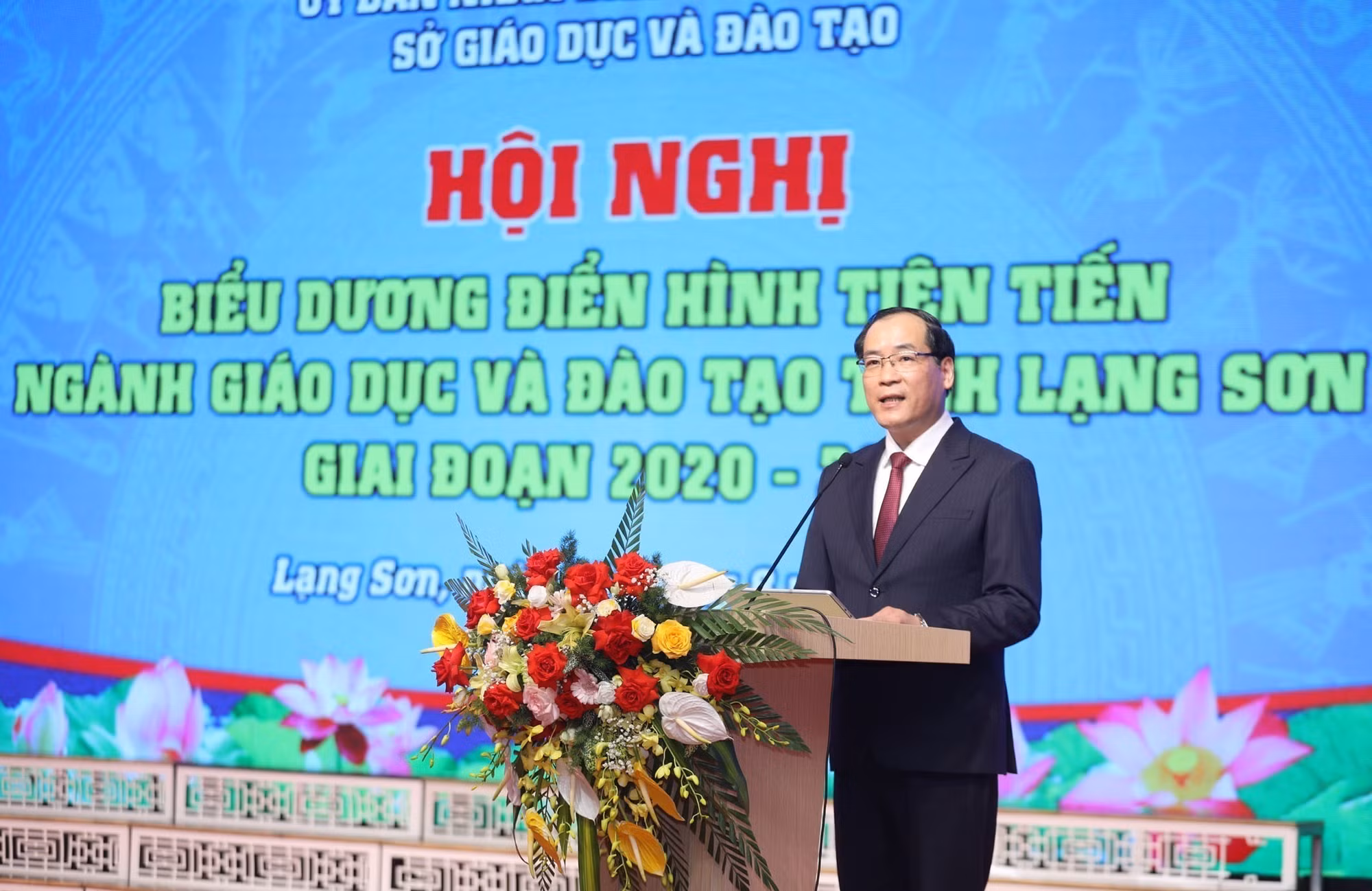 Phó Chủ tịch Thường trực UBND tỉnh Lạng Sơn Dương Xuân Huyên phát biểu tại Hội nghị.