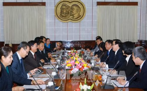 Đoàn đại biểu Ban Đối ngoại Trung ương Đảng Lào thăm Việt Nam ảnh 1