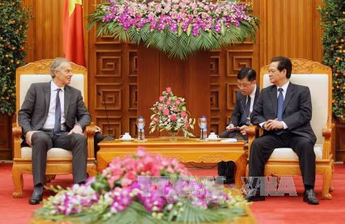 Thủ tướng Nguyễn Tấn Dũng tiếp nguyên Thủ tướng Anh Tony Blair ảnh 1