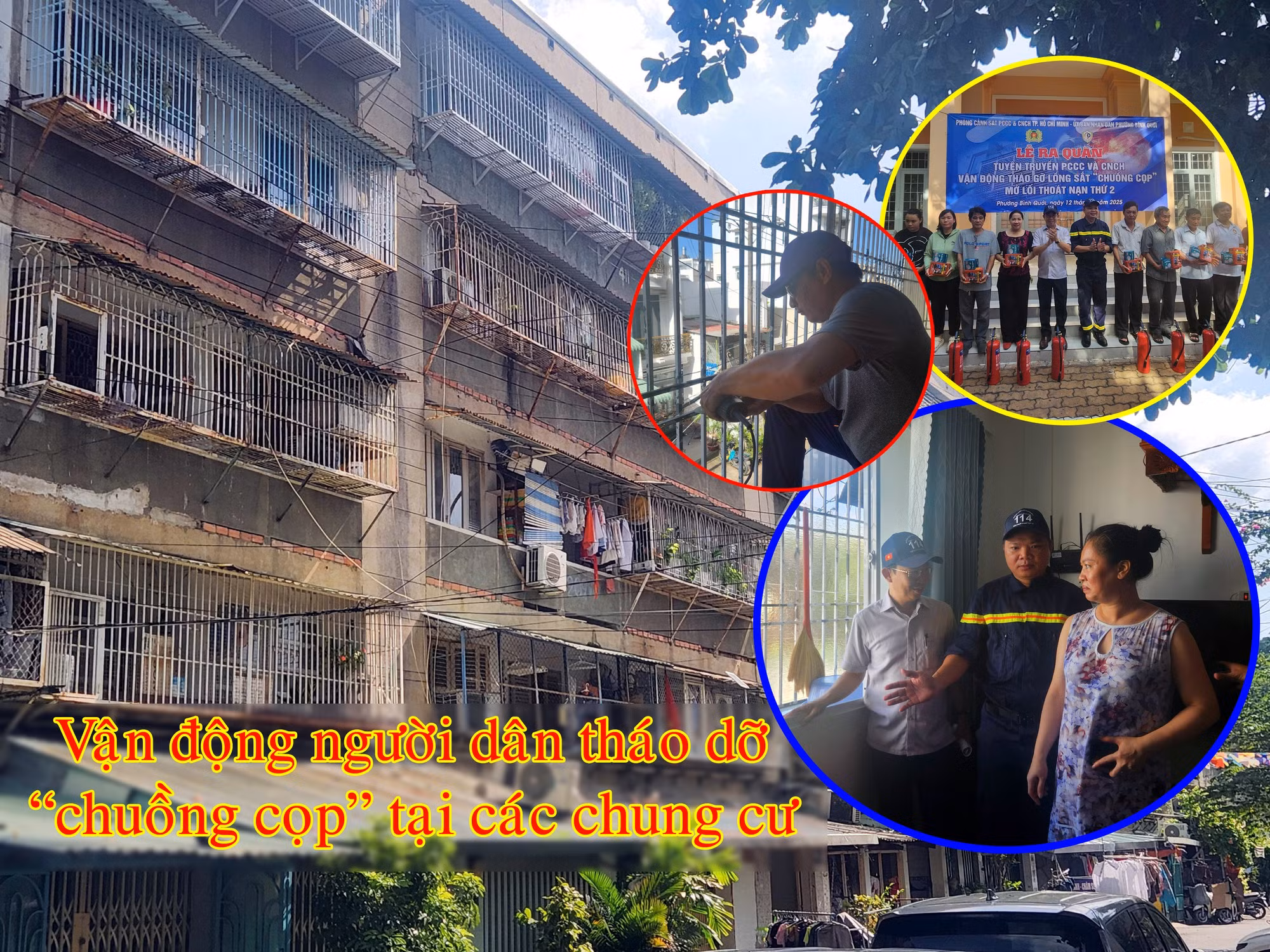TP Hồ Chí Minh: Ra quân tuyên truyền PCCC, vận động tháo dỡ 'chuồng cọp' tại các chung cư