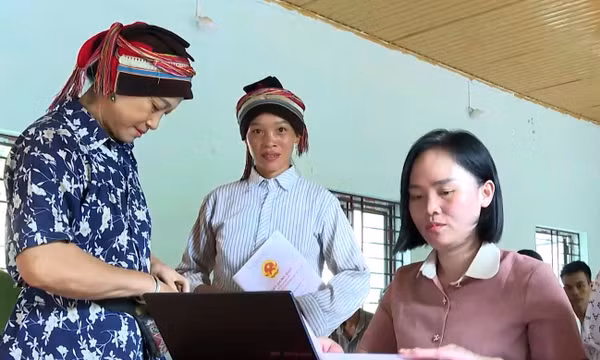 Xã Minh Sơn, tỉnh Tuyên Quang thực hiện thu thập dữ liệu đất đai