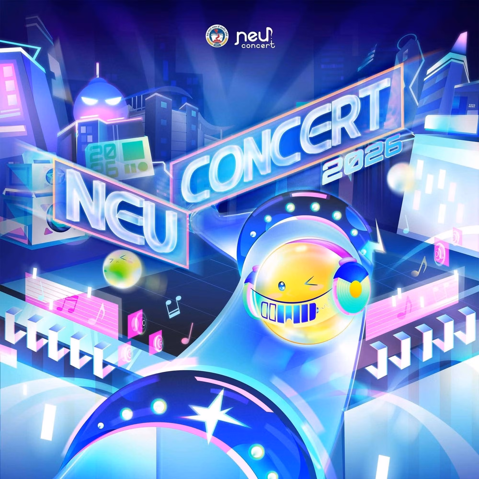 NEU Concert 2026: Cyber Galaxy - Khi năng lượng tuổi trẻ cùng nhau hội tụ.