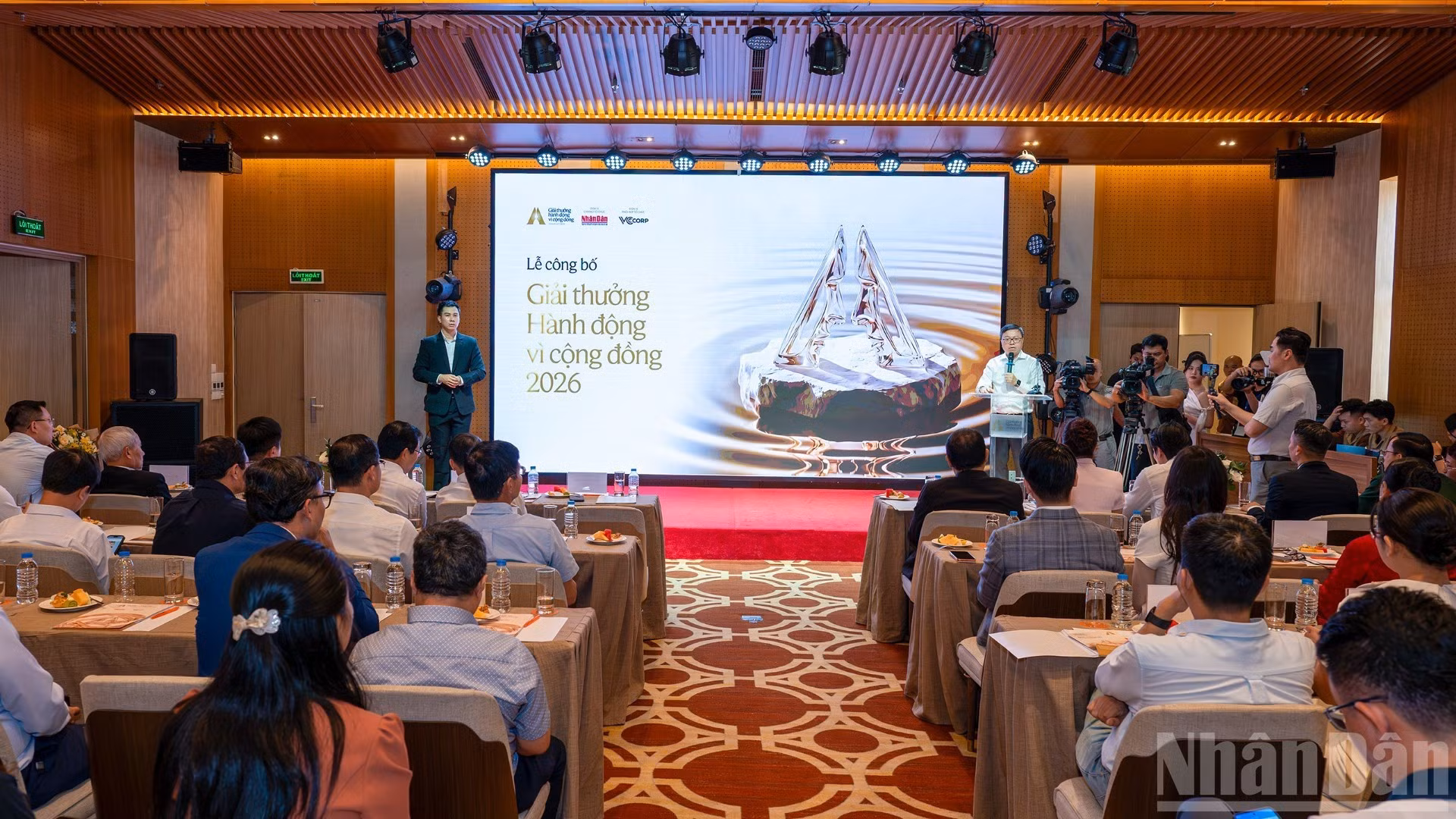 Quang cảnh Lễ công bố Giải thưởng Hành động vì Cộng đồng năm 2026. Ảnh: Báo Nhân Dân
