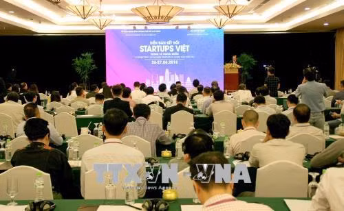Quang cảnh phiên bế mạc “Diễn đàn kết nối Startups Việt trong và ngoài nước”. Ảnh: Tiến Lực – TTXVN