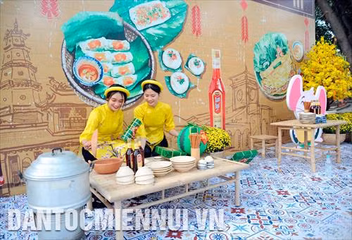 Không gian trưng bày Tết truyền thống tại lễ hội