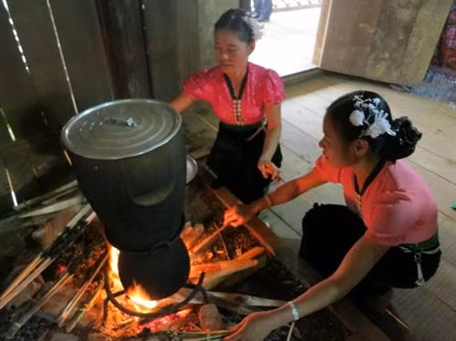 Đồ xôi chuẩn bị lễ cúng