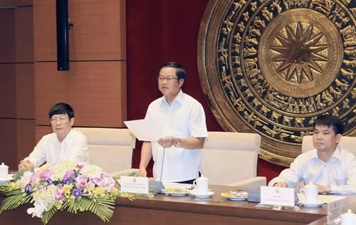 Phó Chủ tịch Quốc hội Đỗ Bá Tỵ phát biểu tại buổi tiếp. Ảnh: Phạm Kiên – TTXVN