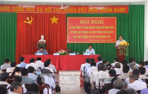 Quang cảnh buổi tiếp xúc, đối thoại. Ảnh: Bùi Như Trường Giang - TTXVN