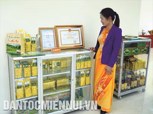 Sản phẩm chè Vĩnh Tân của bà con nông dân thôn Vĩnh Tân, xã Tân Trào, huyện Sơn Dương - một trong những thương hiệu chè nổi tiếng của tỉnh Tuyên Quang