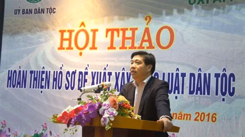 Hội thảo hoàn thiện hồ sơ đề xuất xây dựng Luật Dân tộc ảnh 1