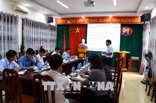 Hội đồng Khoa học Sở Nông nghiệp và Phát triển nông thôn Hòa Bình tuyển chọn giống quất hồng bì đầu dòng. Ảnh: Nhan Sinh - TTXVN
