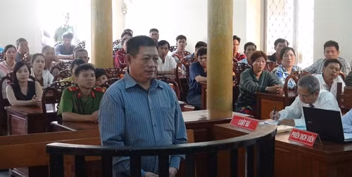 Bị cáo Lay Bun Thy tại phiên tòa sơ thẩm. Ảnh: Công Mạo/TTXVN