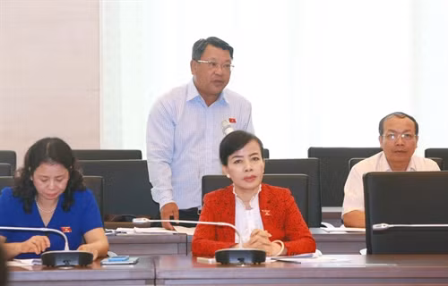 Ðại biểu Quốc hội tỉnh Lâm Đồng Nguyễn Tạo phát biểu tại Hội nghị. Ảnh: Doãn Tấn - TTXVN