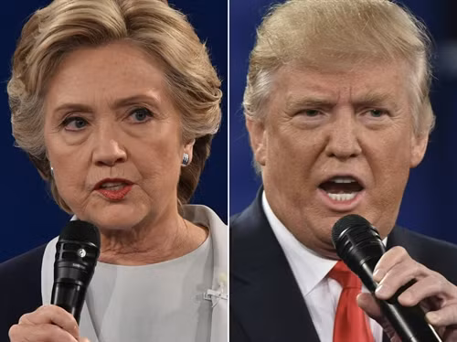 Bà Hillary Clinton (trái) và ông Donald Trump (phải). AFP/TTXVN