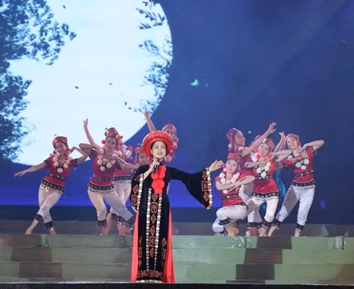 Ca sĩ Tùng Dương biểu diễn trong chương trình