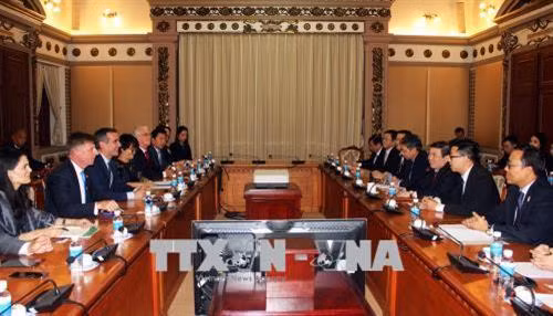 Quang cảnh buổi tiếp. Ảnh: Xuân Khu- TTXVN