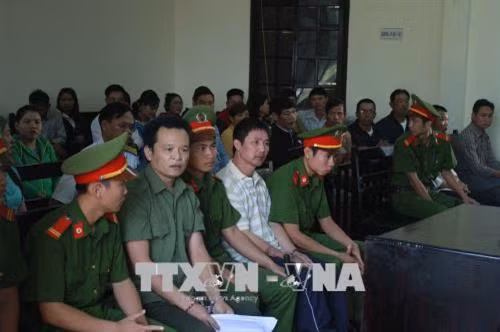 Các bị cáo tại phiên tòa. Ảnh: Anh Dũng - TTXVN