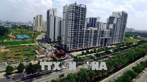 Dự án tái định cư Khu đô thị mới Thủ Thiêm chuyển sang thành dự án nhà ở thương mại. Ảnh: Quang Nhựt - TTXVN