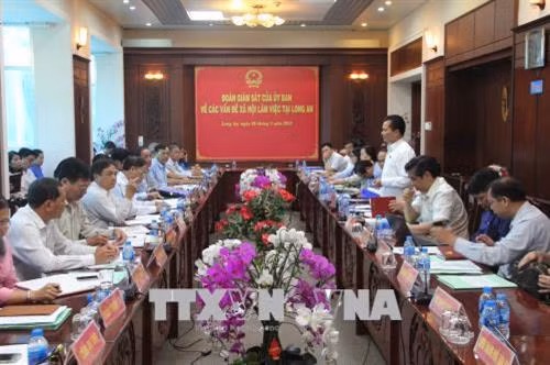 Quang cảnh buổi làm việc. Ảnh: Bùi Giang-TTXVN