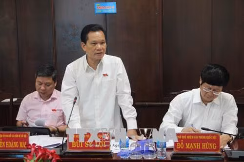 Ông Bùi Sỹ Lợi, Phó Chủ nhiệm Ủy ban về các vấn đề xã hội của Quốc hội phát biểu tại buổi làm việc. Ảnh: Bùi Giang-TTXVN