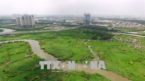 Một góc Khu đô thị mới Thủ Thiêm. Ảnh: Quang Nhựt - TTXVN