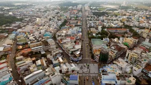 Thành phố Cà Mau hôm nay nhìn từ trên cao. Ảnh: An Hiếu – TTXVN