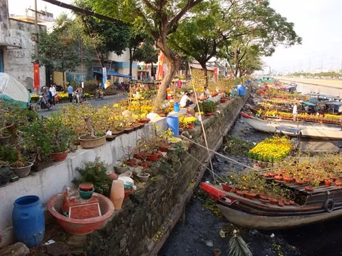 Trên bến ,dưới thuyền hoa đặc thù sông nước Tp. HCM