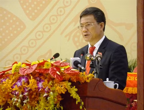 Đồng chí Lương Ngọc Bính, Ủy viên Trung ương Đảng- Bí thư Tỉnh ủy Quảng Bình khai mạc Đại hội. Ảnh: Mạnh Thành- TTXVN