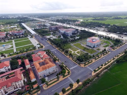 Thành phố Vị Thanh nhìn từ trên cao