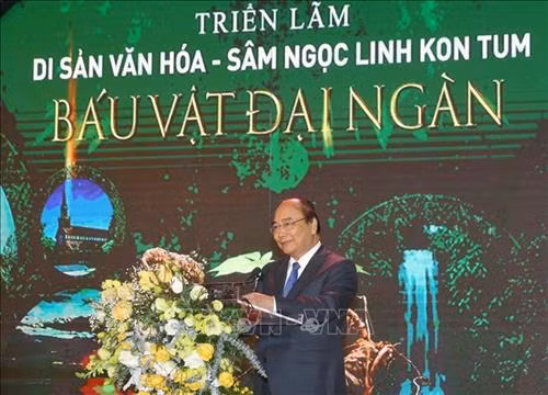 Thủ tướng Nguyễn Xuân Phúc phát biểu. Ảnh: Thống Nhất - TTXVN