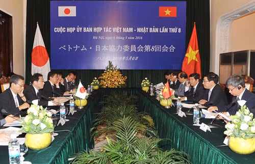 Quagn cảnh Phiên họp Ủy ban Hợp tác Việt-Nhật lần thứ 8. Ảnh: Nguyễn Khang-TTXVN