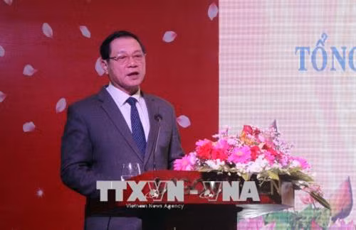 Đồng chí Lê Minh Thông, Phó Chủ tịch UBND tỉnh Nghệ An, Trưởng Ban Điều phối phát triển du lịch 4 tỉnh Bắc miền Trung năm 2017 phát biểu tại hội nghị.Ảnh: Tá Chuyên – TTXVN