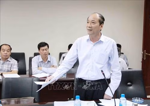 Chủ tịch Ủy ban nhân dân tỉnh Đắk Lắk Phạm Ngọc Nghị phát biểu tại buổi làm việc. Ảnh: Phạm Cường-TTXVN