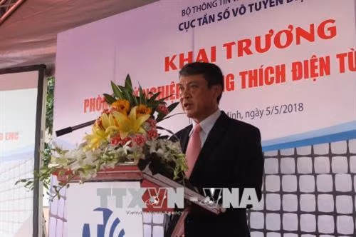 Thứ trưởng Bộ Thông tin và Truyền thông Phạm Hồng Hải phát biểu tại buổi lễ. Ảnh: Thành Chung - TTXVN