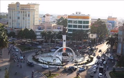 Một góc trung tâm thành phố Buôn Ma Thuột. Ảnh: Phạm Cường-TTXVN