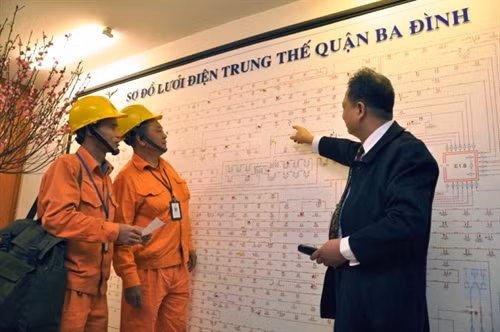 Điện lực Hà Nội phấn đấu không để xảy ra sự cố trong dịp Tết này. Ảnh: EVN Hà Nội cung cấp.
