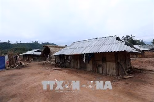 Một góc bản tái định cư tại huyện Mường Nhé. Ảnh: Phan Tuấn Anh - TTXVN