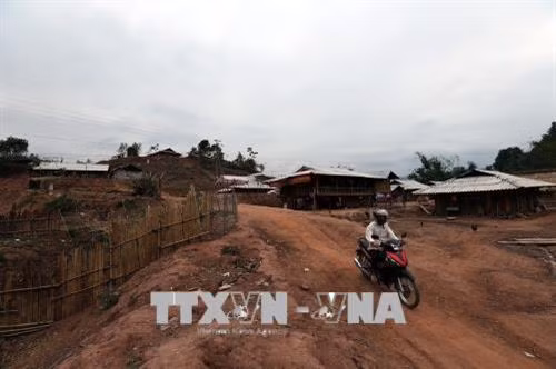 Bản tái định cư Tân Phong, xã Mường Nhé. Ảnh: Phan Tuấn Anh - TTXVN