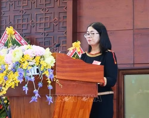 Bà H’Kim Hoa Byă giữ chức Chủ tịch Ủy ban Mặt trận Tổ quốc Việt Nam tỉnh Đắk Lắk nhiệm kỳ 2019 – 2024. Ảnh: Tuấn Anh – TTXVN
