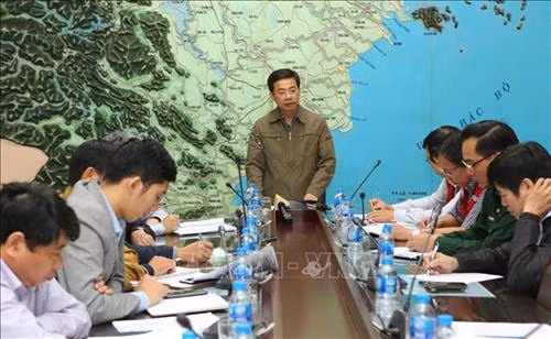Ông Nguyễn Trường Sơn, Phó chánh Văn phòng Thường trực Ban Chỉ đạo Trung ương chủ trì cuộc họp. Ảnh: Thành Đạt – TTXVN