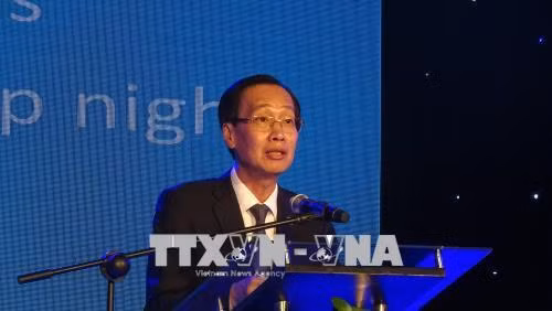 Ông Lê Thanh Liêm, Phó Chủ tịch Thường trực Ủy ban nhân dân Thành phố Hồ Chí Minh phát biểu khai mạc. Ảnh: Gia Thuận – TTXVN
