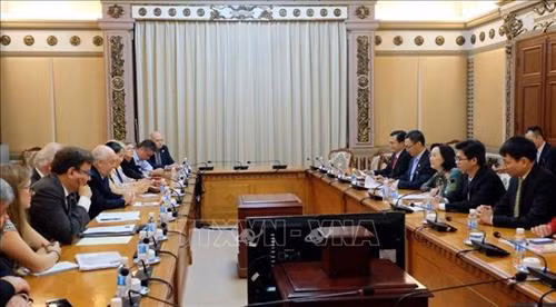Quang cảnh buổi tiếp. Ảnh: Xuân Khu-TTXVN.
