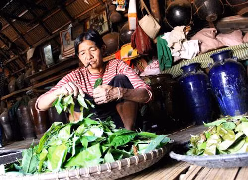 “Nào” - nơi thiêng của nhà Dài, để chiêng, ché quý. “Đor” - nơi hong lúa, bắp. Lễ làm rượu cần đãi khách. Trong không gian nhà Dài người Mạ. Bà Ka Dít với sản vật của núi rừng chuẩn bị đãi khách. Khung nhà Dài làm bằng gỗ, sàn lát tre, mái trong bằng lá mây rừng ngoài lợp tranh. Sinh hoạt hằng ngày của người Mạ bên nhà Dài. Già làng K’Diệp cùng trảy bắp với lũ trẻ trong làng. Bà cháu Giã lúa chày đôi. Bên nếp cửa nhà Dài.