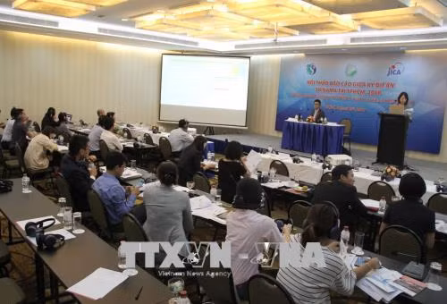 Hội thảo báo cáo giữa kỳ Dự án SPI-NAMA. Ảnh: Xuân Dự - TTXVN