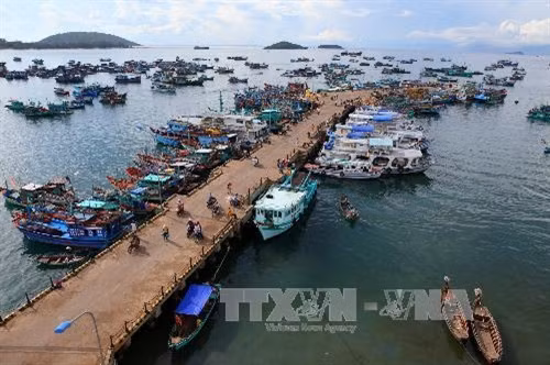 Tàu thuyền cập cảng An Thới, Phú Quốc (Kiên Giang). Ảnh: Duy Khương - TTXVN