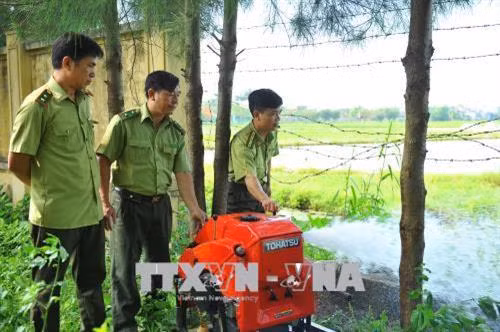 Ngoài những lúc tuần tra bảo vệ rừng, các cán bộ của Hạt Kiểm lâm liên huyện Hoa Lư – Gia Viễn luôn bảo dưỡng, kiểm tra các phương tiện, máy móc đảm bảo hoạt động tốt khi có cháy xảy ra. Ảnh: Minh Đức - TTXVN Ngoài những lúc tuần tra bảo vệ rừng, các cán bộ của Hạt Kiểm lâm liên huyện Hoa Lư - Gia Viễn luôn bảo dưỡng, kiểm tra các phương tiện, máy móc đảm bảo hoạt động tốt khi có cháy xảy ra. Ảnh: Minh Đức - TTXVN Công việc trong ngày của các kiểm lâm viên là đi bộ băng rừng, lội suối để tuần tra những diện tích rừng được giao quản lý, bảo vệ. Ảnh: Minh Đức - TTXVN Công việc trong ngày của các kiểm lâm viên là đi bộ băng rừng, lội suối để tuần tra những diện tích rừng được giao quản lý, bảo vệ. Ảnh: Minh Đức - TTXVN Hạt trưởng Hạt Kiểm lâm liên huyện Hoa Lư - Gia viễn Bùi Công Chính phân công nhiệm vụ cho các cán bộ tuần tra bảo vệ rừng. Ảnh: Minh Đức - TTXVN