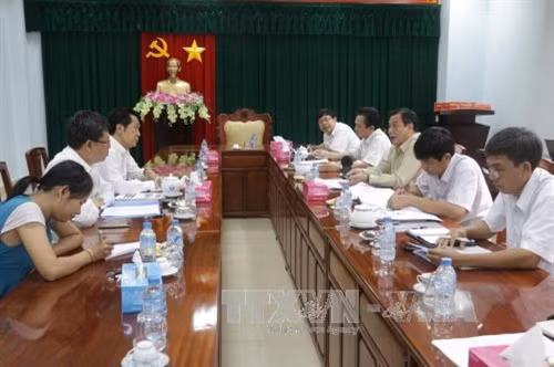 Toàn cảnh buổi làm việc. Ảnh: Ngọc Thiện - TTXVN