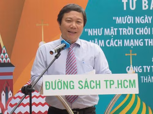 Ông Dương Anh Đức, Giám đốc Sở Thông tin và Truyền thông Thành phố Hồ Chí Minh phát biểu tại buổi tọa đàm: Ảnh: Yến Thanh-TTXVN