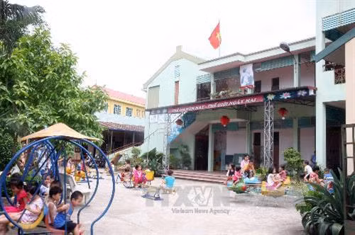 Trường mầm non Mai Pha (xã Mai Pha, thành phố Lạng Sơn) đạt chuẩn quốc gia, được đầu tư nâng cấp theo tiêu chí nông thôn mới. Ảnh: Đình Huệ - TTXVN