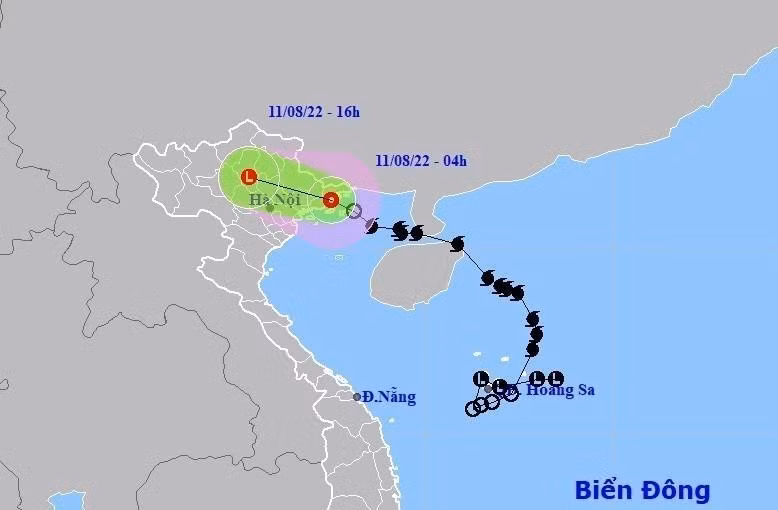 Thời tiết ngày 11/8/2022: Bão số 2 đã suy yếu thành áp thấp nhiệt đới ảnh 1